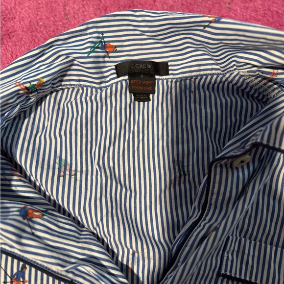 J. Crew men’s small striped cotton poplin skiing pjs - Picture 3 of 5
